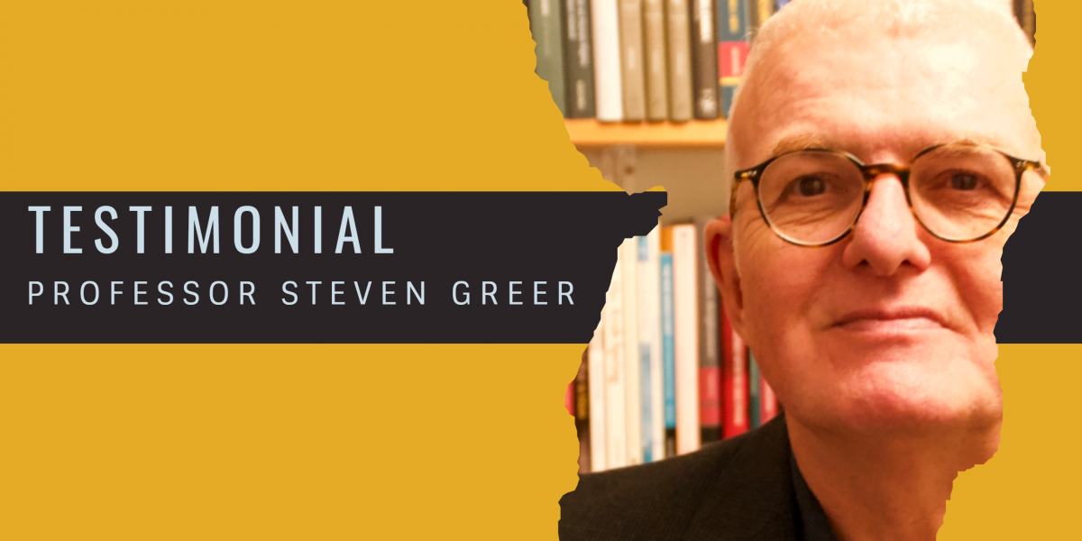 Professor Steven Greer provides Palamedes PR, the book marketing specialists, with a kind testimonial and review