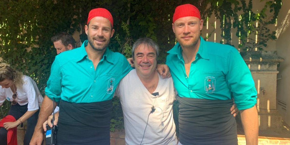 Jamie Redknapp, Brian Klein and Freddie Flintoff