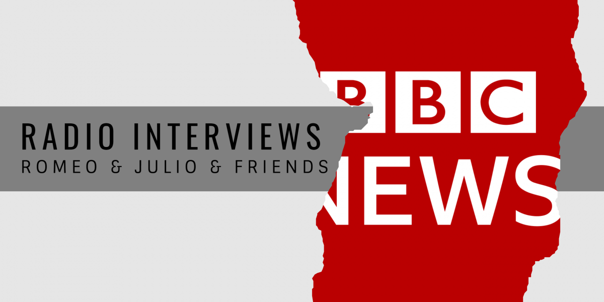 Author Leo C. Akuwudike is interviewed on BBC radio after releasing a novel that reimagines Romeo and Juliet as a contemporary gay romance.