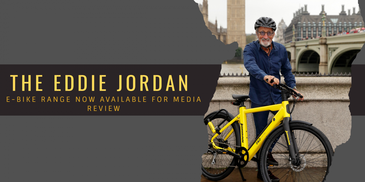 Ex Formula One boss Eddie Jordan launches his new range of electric 'Jordan' bikes in London. Copyright Palamedes PR/D&D Electric